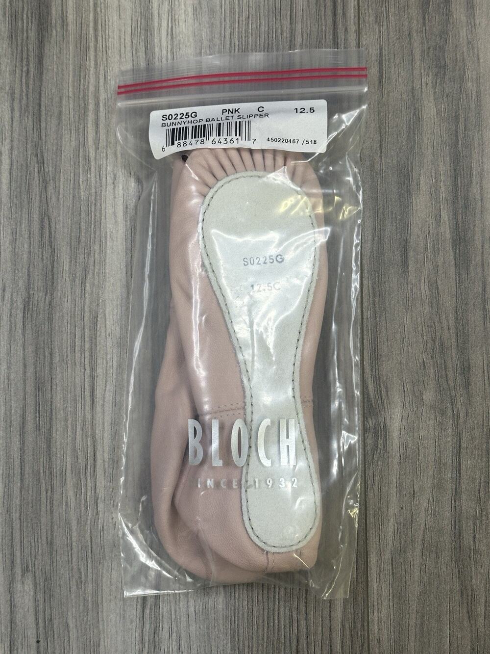 Bloch Bunnyhop S0225G Ballet Shoes Pink Leather Girls Size 12.5 Child NEW